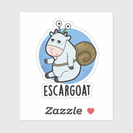 Schar-geit Funny French Snail Pun Sticker (Vel)