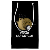 Schar-go-go Funny French Snail Pun Dark BG Klein Cadeauzakje (Voorkant)