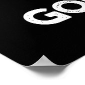 Schar-go-go Funny French Snail Pun Dark BG Poster (Hoek)