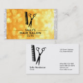 Scharen en kammen met duikers (goud en witte beren visitekaartje (Voorkant / Achterkant)