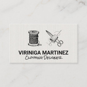 Scharen en vingerhoedjes van draadnaaldenstof visitekaartje