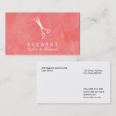 Scharen/geborsteld textiel (guave) visitekaartje (Voorkant / Achterkant)