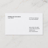 Scharen/geborsteld textiel (guave) visitekaartje (Achterkant)