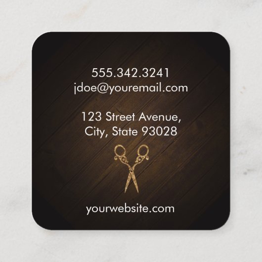scharen | /goud vierkante visitekaartje (Achterkant)