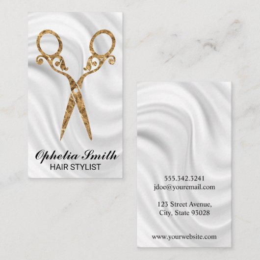 scharen | /goud | Zijdedrager Visitekaartje (Voorkant / Achterkant)