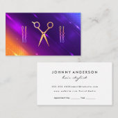 Scharen | Haarspelden | Moderne Kapper Afsprakenkaartje (Voorkant / Achterkant)