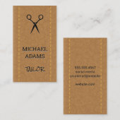 scharen | Tailing | Gesitteerd leder Visitekaartje (Voorkant / Achterkant)