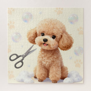 Scharen voor het verzorgen van cute Poodles Borrel Legpuzzel