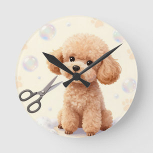 Scharen voor het verzorgen van cute Poodles Borrel Ronde Klok