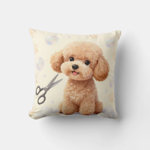 Scharen voor het verzorgen van cute Poodles in Bub Kussen