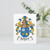 Scharf Family Crest Briefkaart (Staand voorkant)