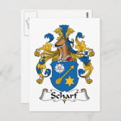 Scharf Family Crest Briefkaart (Voorkant / Achterkant)