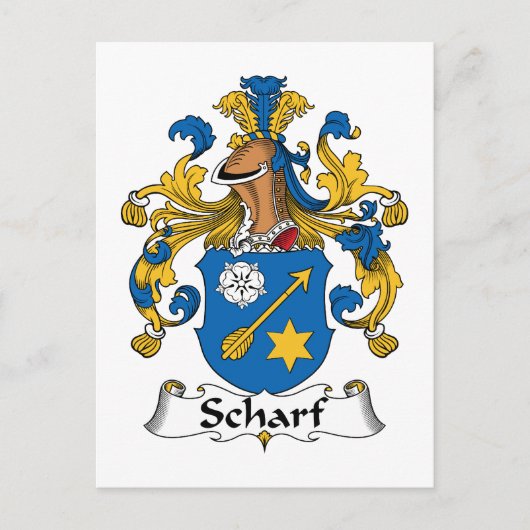 Scharf Family Crest Briefkaart (Voorkant)