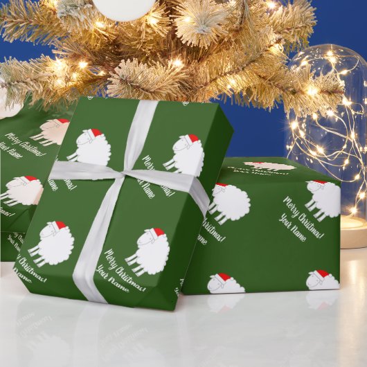 Scharige schapen Kerst dier inpakpapier rollen (Feestdagen)