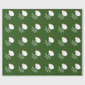 Scharige schapen Kerst dier inpakpapier rollen (Vlak)