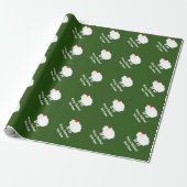 Scharige schapen Kerst dier inpakpapier rollen (Uitgerold)