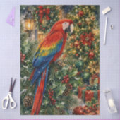 Scharlaken Ara Kerstboom Decoupage Tissuepapier (Craft)