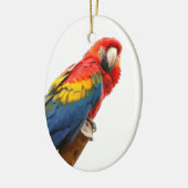Scharlaken Ara Ovale Versiering Keramisch Ornament (Links)