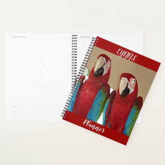 Scharlaken Ara Paar Tropisch Rood Lay-out Planner (Display)