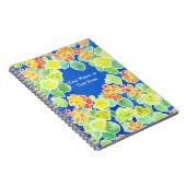 Scharlaken en geel Nasturtiums spiraalvormig Notit Notitieboek (Rechterzijde)