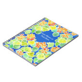 Scharlaken en geel Nasturtiums spiraalvormig Notit Notitieboek (Linkerzijde)