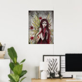 Scharlaken Fee Fantasy Kunst door Molly Harrison Poster (Thuiskantoor)