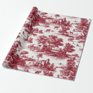 Scharlaken Frans Land Toilepatroon Cadeaupapier