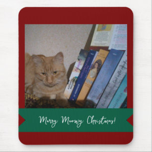 Scharlaken kat, Foto Tekst Aanpassen ,Kattekerstmi Muismat