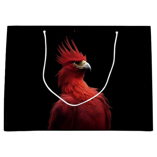 Scharlaken Phoenix Zit Trots Groot Cadeauzakje (Voorkant)
