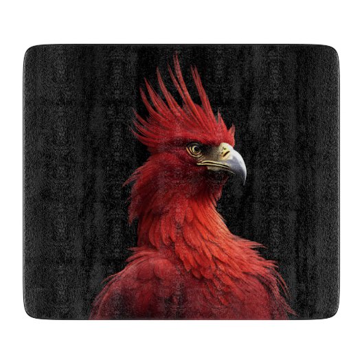 Scharlaken Phoenix Zit Trots Snijplank (Voorkant)