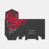  scharlaken rode roos bloemblaadje bruiloft bedankdoosjes (Uitgevouwen)