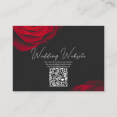 scharlaken rode roos bloemblaadje bruiloft informatiekaartje (Voorkant)