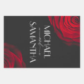  scharlaken rode roos bloemblaadje bruiloft inpakpapier vel (Voorkant 2)