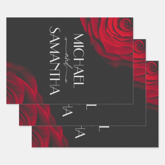  scharlaken rode roos bloemblaadje bruiloft inpakpapier vel (Set)