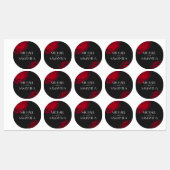  scharlaken rode roos bloemblaadje bruiloft labels (Vel)