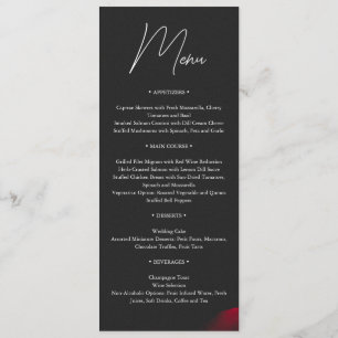  scharlaken rode roos bloemblaadje bruiloft menu