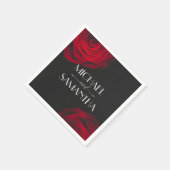  scharlaken rode roos bloemblaadje bruiloft servet (Hoek)