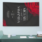  scharlaken rode roos bloemblaadje bruiloft spandoek (Beurs)