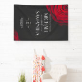  scharlaken rode roos bloemblaadje bruiloft spandoek (Insitu)