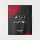  scharlaken rode roos bloemblaadje bruiloft wandkleed (Voorkant)