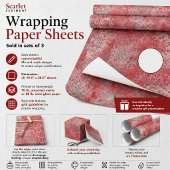 Scharlaken Sediment Inpakpapier Vel