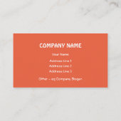 Scharlaken, Sinaasappel, Groen, Royal Blue Visitek Visitekaartje (Achterkant)