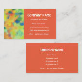 Scharlaken, Sinaasappel, Groen, Royal Blue Visitek Visitekaartje (Voorkant / Achterkant)