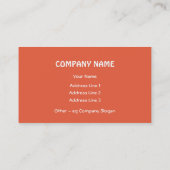 Scharlaken, Sinaasappel, Groen, Royal Blue Visitek Visitekaartje (Achterkant)