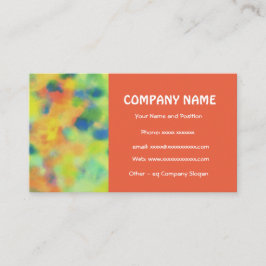 Scharlaken, Sinaasappel, Groen, Royal Blue Visitek Visitekaartje