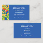 Scharlaken, Sinaasappel, Groen, Royal Blue Visitek Visitekaartje (Voorkant / Achterkant)