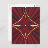 scharlaken touw briefkaart (Voorkant / Achterkant)