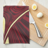 scharlaken touw theedoek (Quarter Fold)