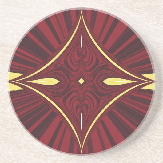 scharlaken touw zandsteen onderzetter (Voorkant)