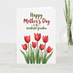 Scharlaken Tulp Moederkaart Kaart